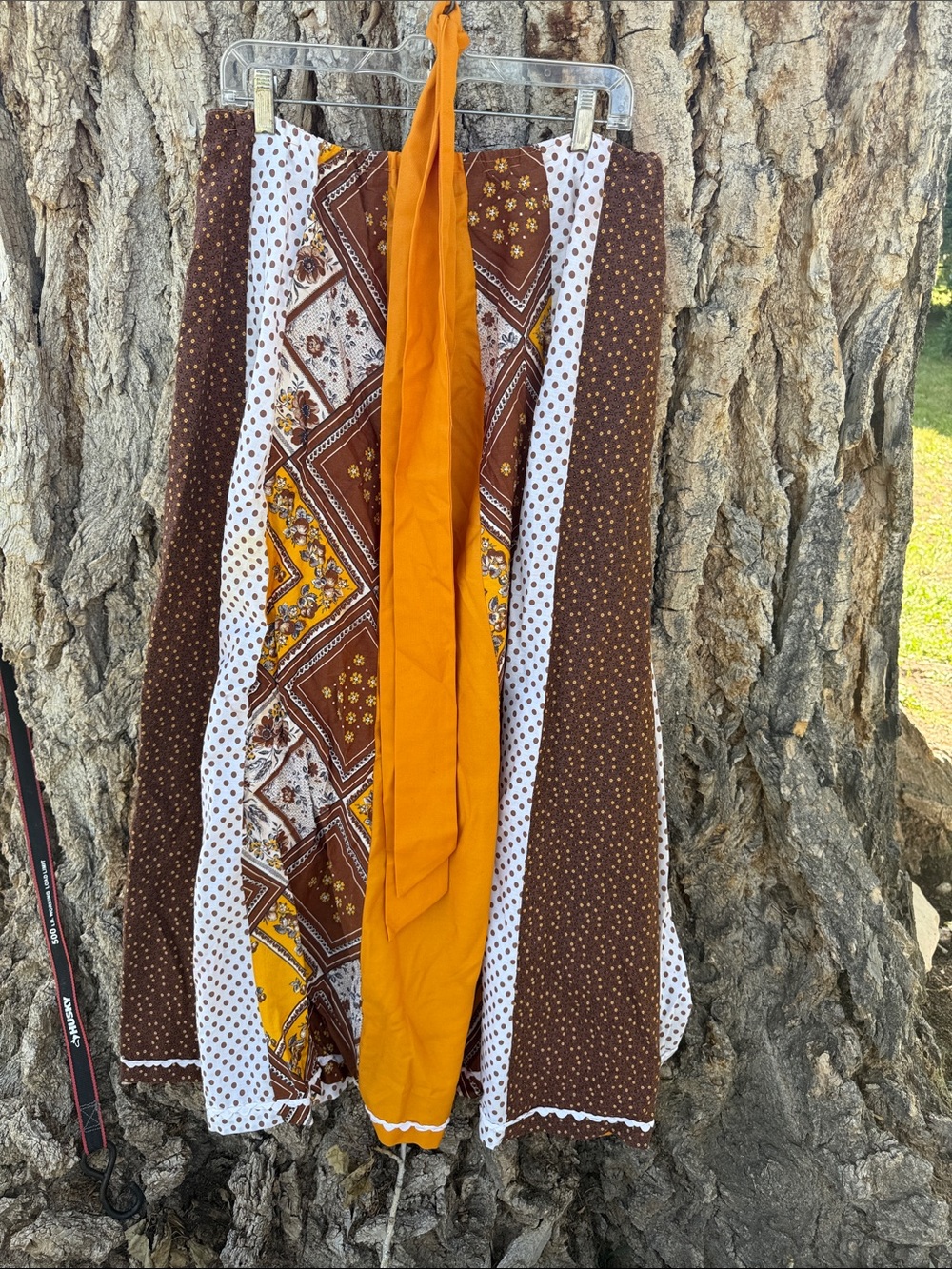 Vintage Styled by carefree fashion skirt with belt hand sewn made in Arizona